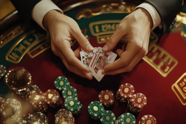 Live dealer studio with multi-camera feed showing blackjack table